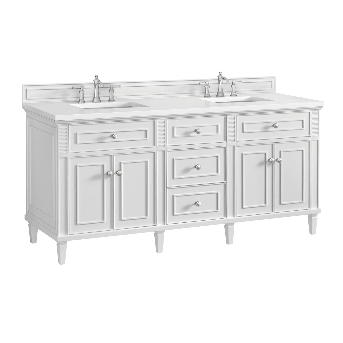 Lorelai 72" Double Vanity, Bright White, view 5