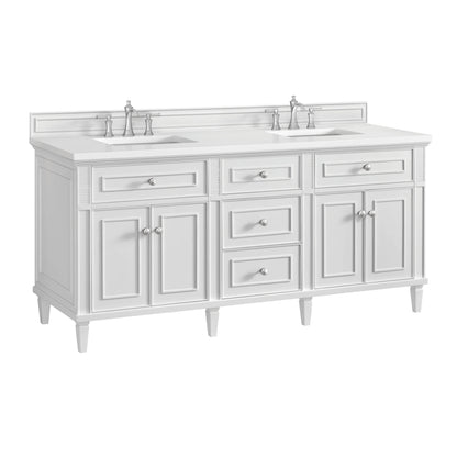 Lorelai 72" Double Vanity, Bright White, view 5
