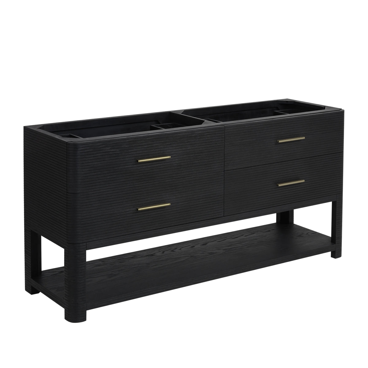 Lucian 72" Double Vanity, Carbon Oak