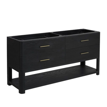 Lucian 72" Double Vanity, Carbon Oak