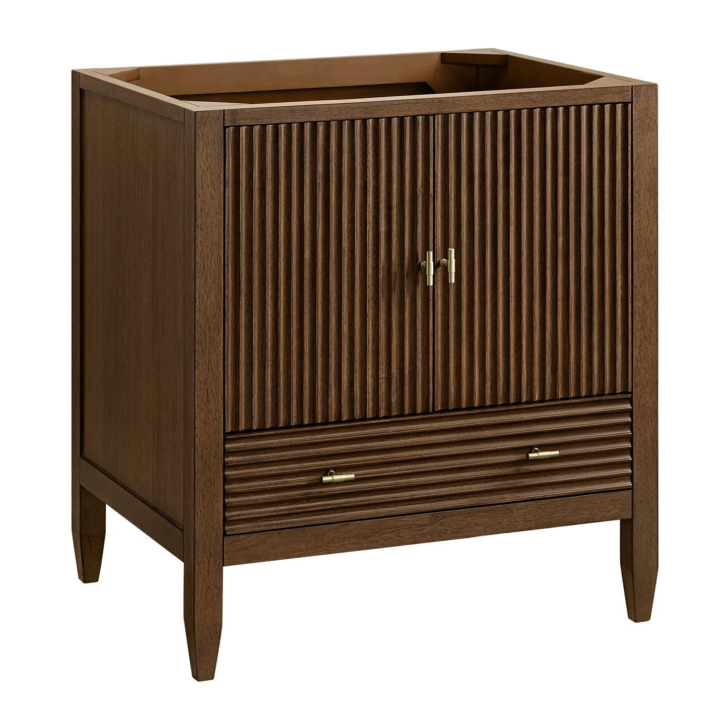 Renovate for Less Atlanta Myrrin 30" Single Vanity Cabinet, Mid-Century Walnut