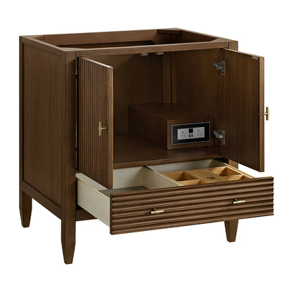 Renovate for Less Atlanta Myrrin 30" Single Vanity Cabinet, Mid-Century Walnut, view 3