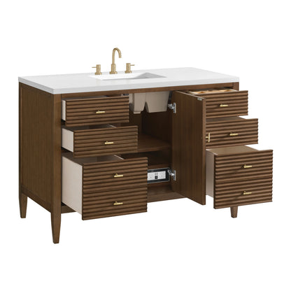 Myrrin 48" Single Vanity, Mid Century Walnut, view 10