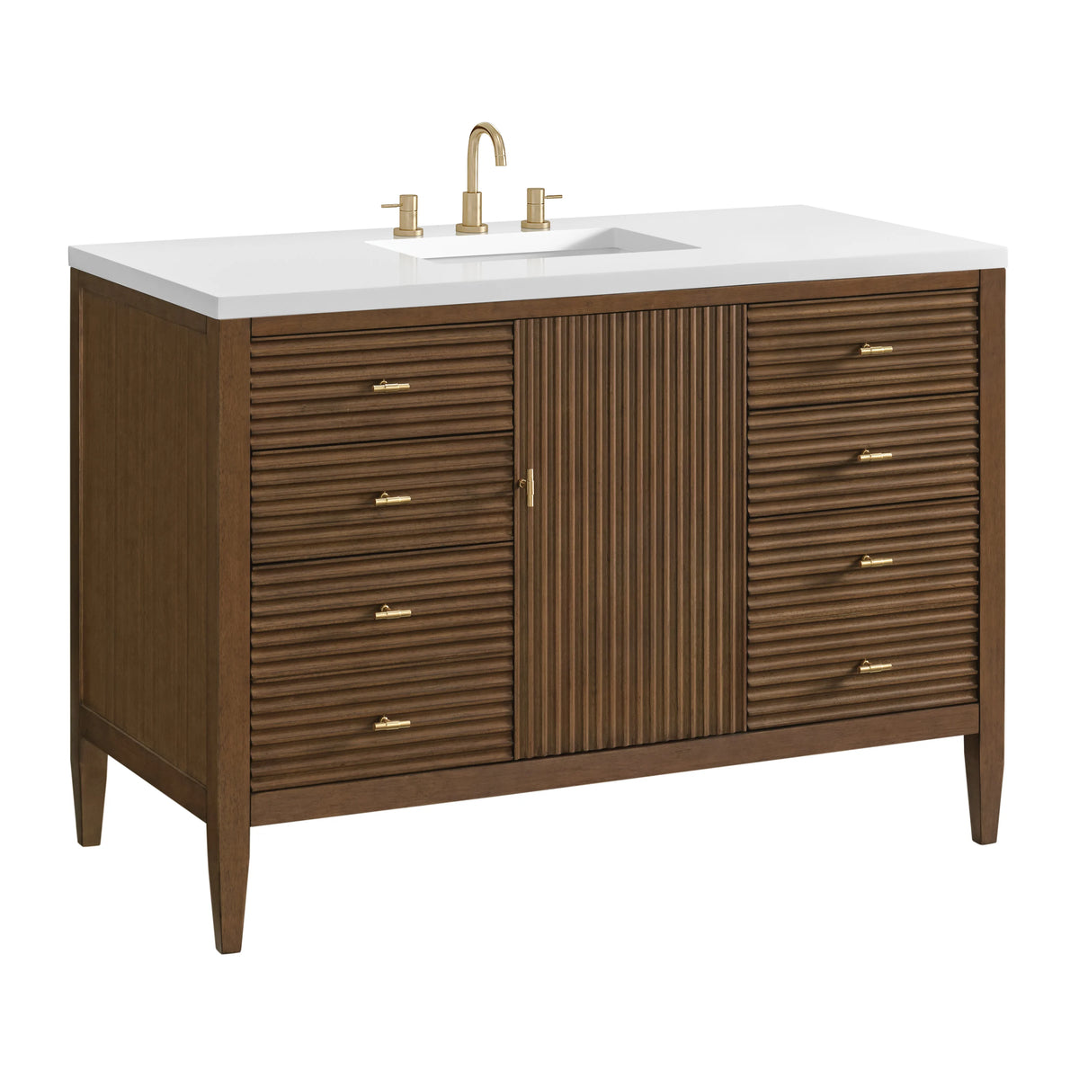 Myrrin 48" Single Vanity, Mid Century Walnut, view 12