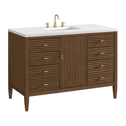 Myrrin 48" Single Vanity, Mid Century Walnut, view 12