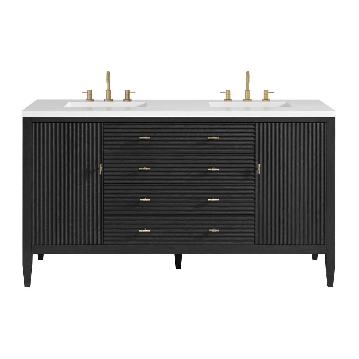 Myrrin 60" Double Vanity, Carbon Oak