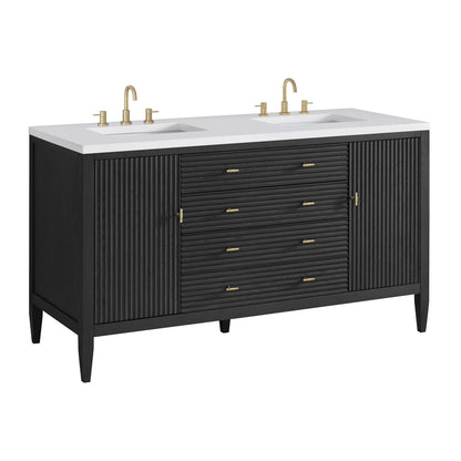 Myrrin 60" Double Vanity, Carbon Oak, view 12