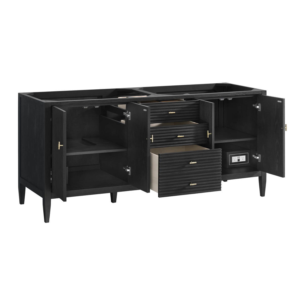 Myrrin 72" Vanity, Carbon Oak, view 9