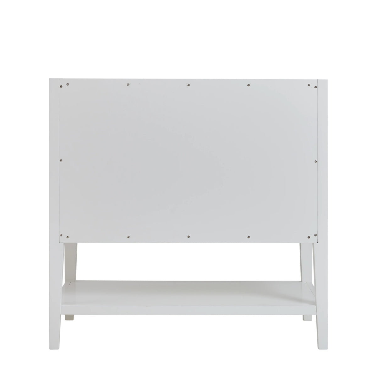 Olena 36" Single Vanity, Light Mappa Burl and Polished White, view 5