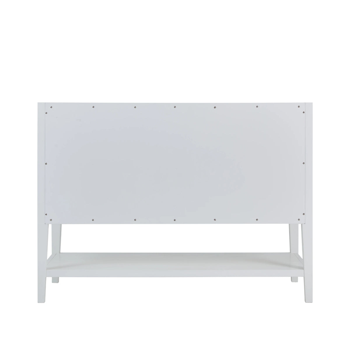 Olena 48" Single Vanity, Light Mappa Burl and Polished White, view 5