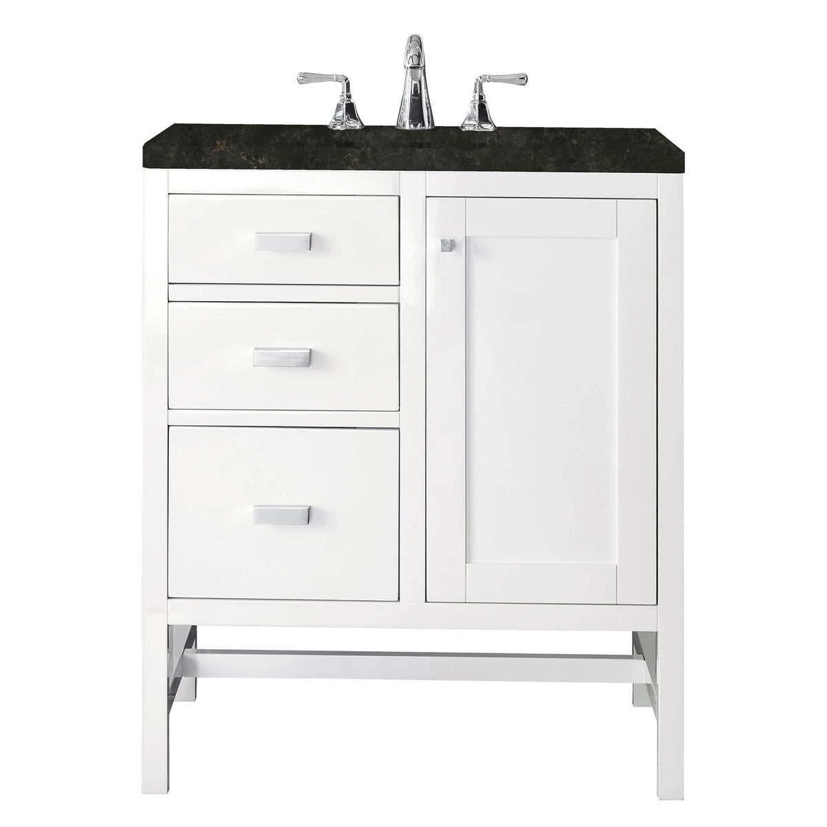Addison 30" Single Vanity, Glossy White, w/ 3 CM Phantome Eclos Top