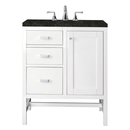 Addison 30" Single Vanity, Glossy White, w/ 3 CM Phantome Eclos Top
