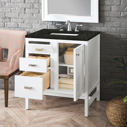 Addison 30" Single Vanity, Glossy White, w/ 3 CM Phantome Eclos Top, view 3