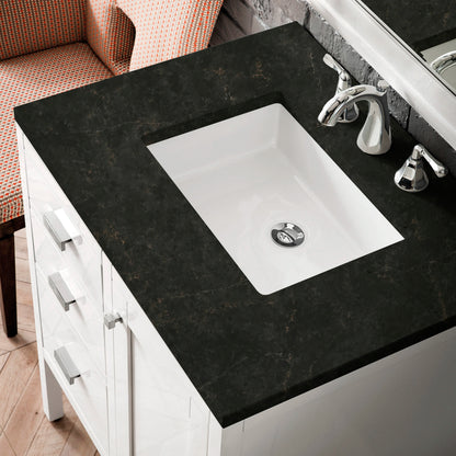 Addison 30" Single Vanity, Glossy White, w/ 3 CM Phantome Eclos Top, view 4
