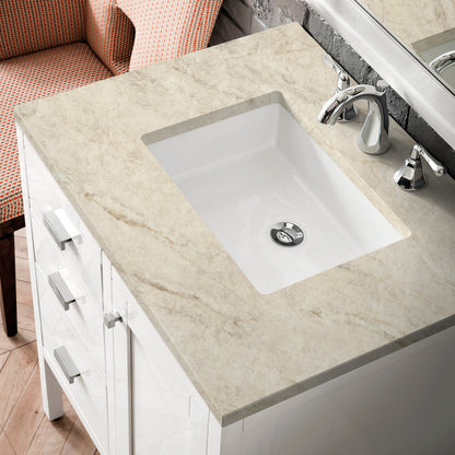 Addison 30" Single Vanity, Glossy White, w/ 3 CM Tajnar Eclos Top, view 4