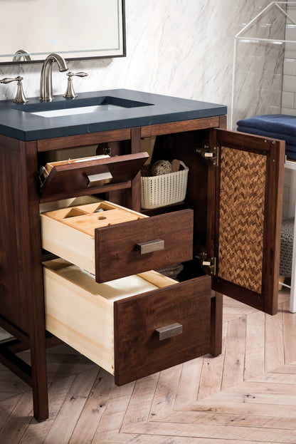 Addison 30" Single Vanity, Mid-Century Acacia w/ 3 CM Charcoal Soapstone Silestone Top, view 4