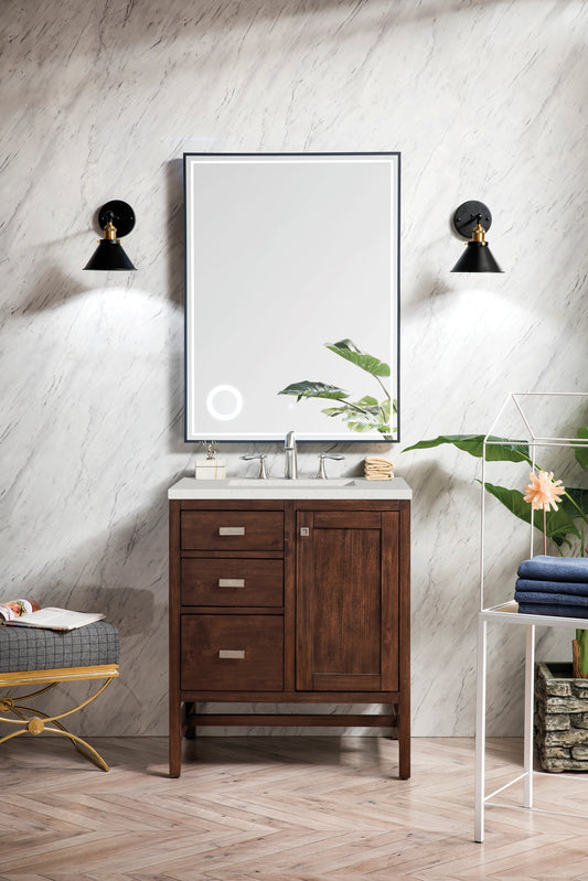 Addison 30" Single Vanity, Mid-Century Acacia w/ 3 CM Lime Delight Silestone Top, view 2