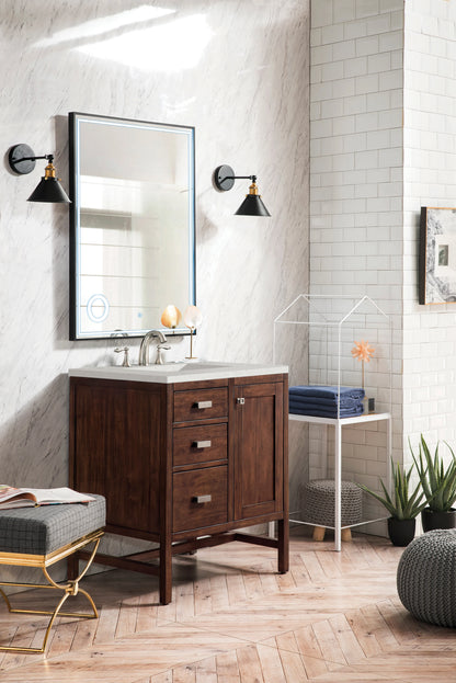 Addison 30" Single Vanity, Mid-Century Acacia w/ 3 CM Lime Delight Silestone Top, view 3