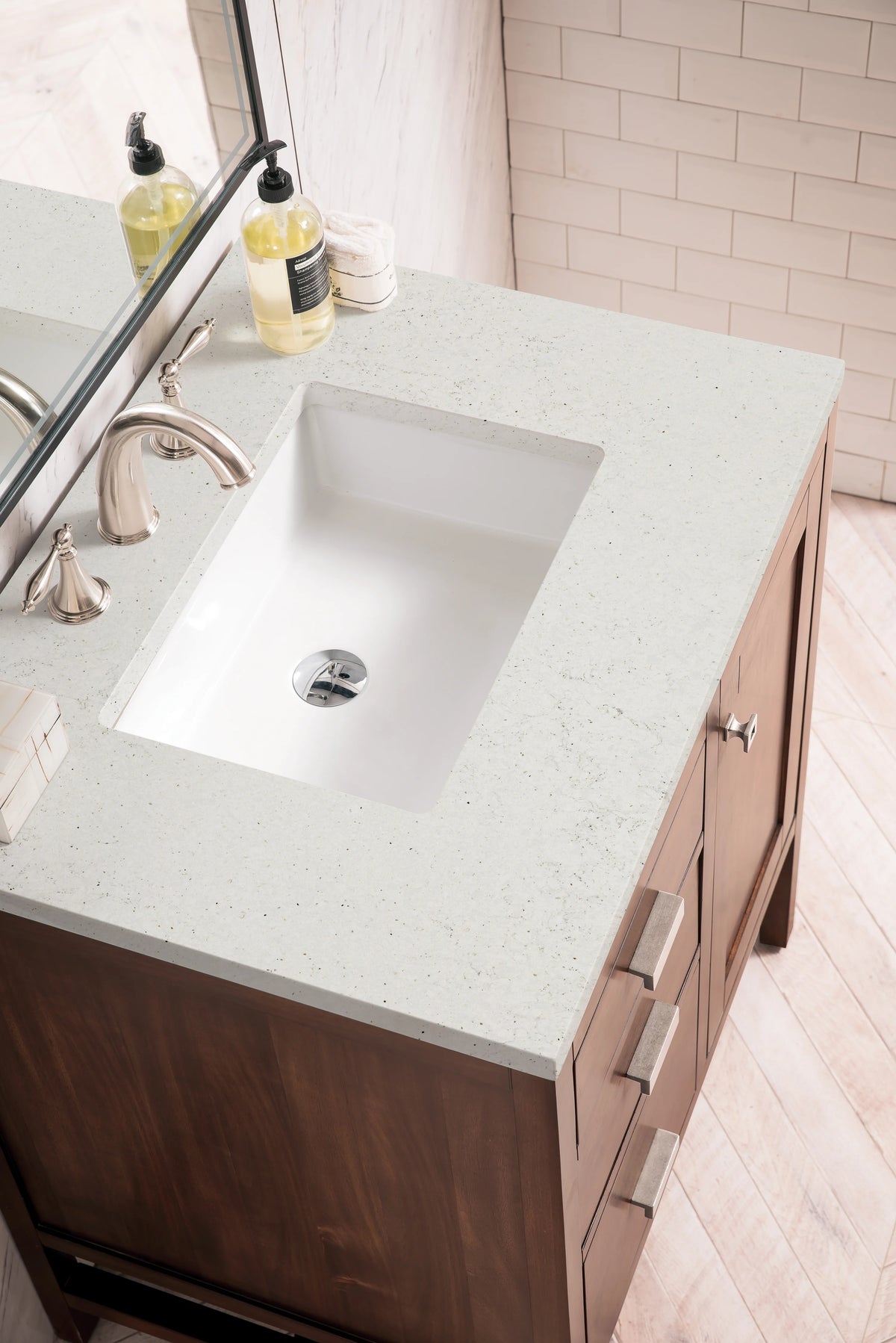 Addison 30" Single Vanity, Mid-Century Acacia w/ 3 CM Lime Delight Silestone Top, view 5