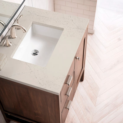 Addison 30" Single Vanity, Mid-Century Acacia, w/ 3 CM Siberian Silestone Top, view 4