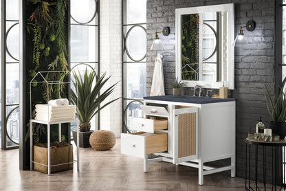 Addison 36" Single Vanity, Glossy White w/ 3 CM Charcoal Soapstone Silestone Top, view 3
