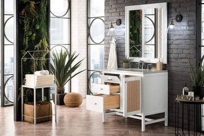 Addison 36" Single Vanity, Glossy White w/ 3 CM Eternal Jasmine Pearl Silestone Top, view 4