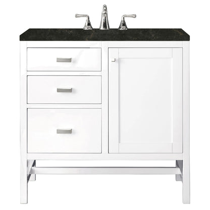 Addison 36" Single Vanity, Glossy White, w/ 3 CM Phantome Eclos Top