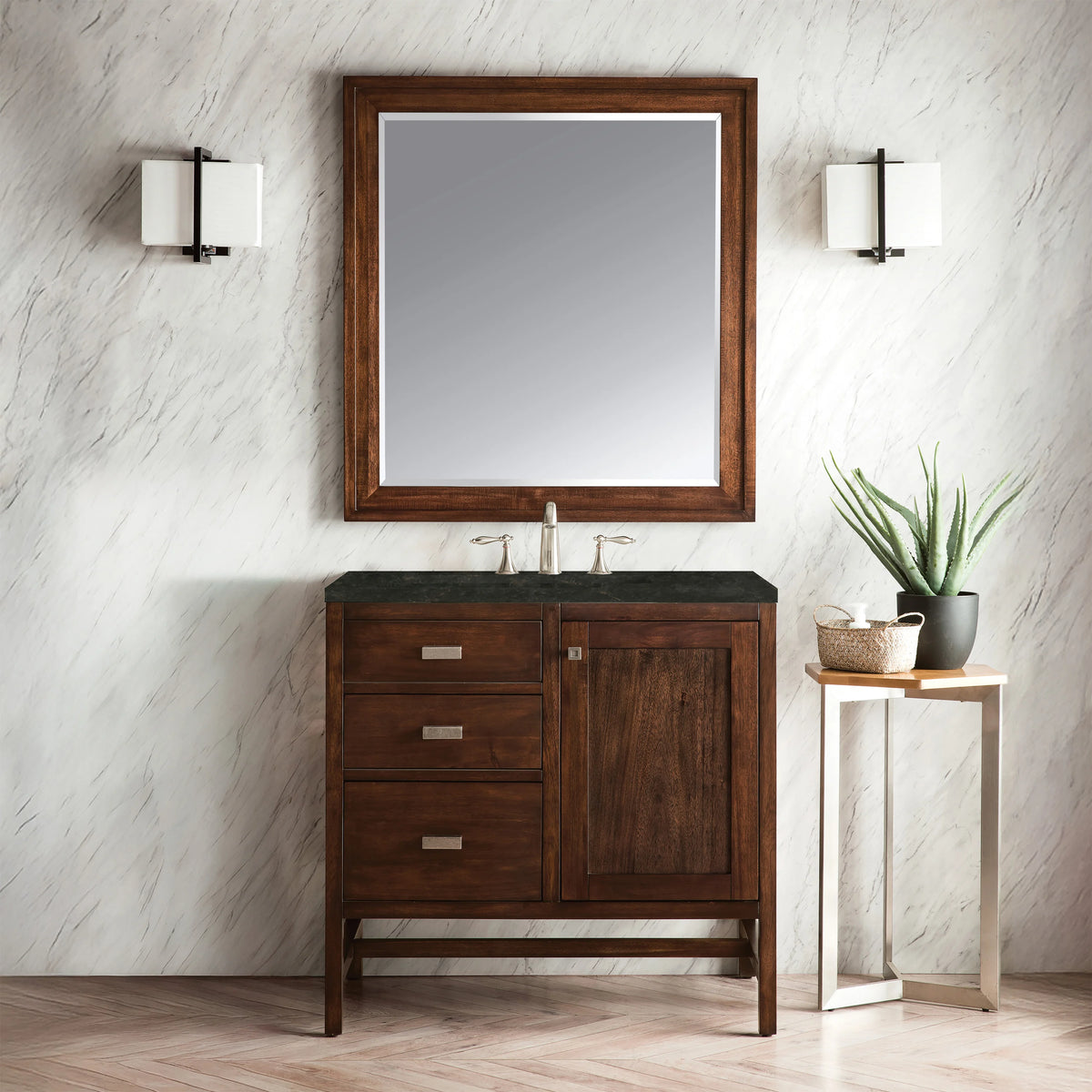 Addison 36" Single Vanity, Mid-Century Acacia, w/ 3 CM Phantome Eclos Top, view 2