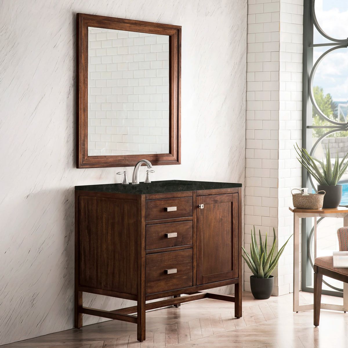 Addison 36" Single Vanity, Mid-Century Acacia, w/ 3 CM Phantome Eclos Top, view 3