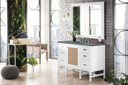 Renovate for Less Atlanta Addison 48" Single Vanity, Glossy White w/ 3 CM Cala Blue Top, view 3