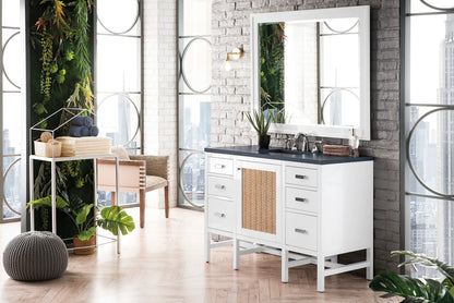 Addison 48" Single Vanity, Glossy White w/ 3 CM Charcoal Soapstone Silestone Top, view 5
