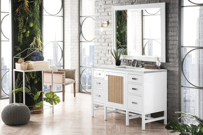 Addison 48" Single Vanity, Glossy White w/ 3 CM Ethereal Noctis Top, view 3