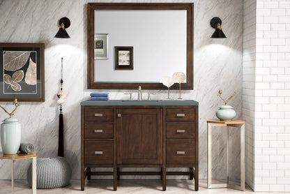 Renovate for Less Atlanta Addison 48" Single Vanity, Mid-Century Acacia w/ 3 CM Cala Blue Silestone Top, view 2