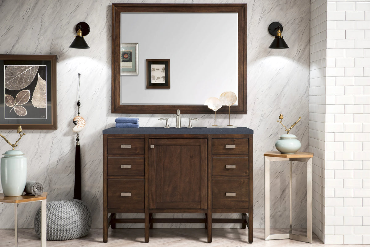 Addison 48" Single Vanity, Mid-Century Acacia w/ 3 CM Charcoal Soapstone Silestone Top, view 2