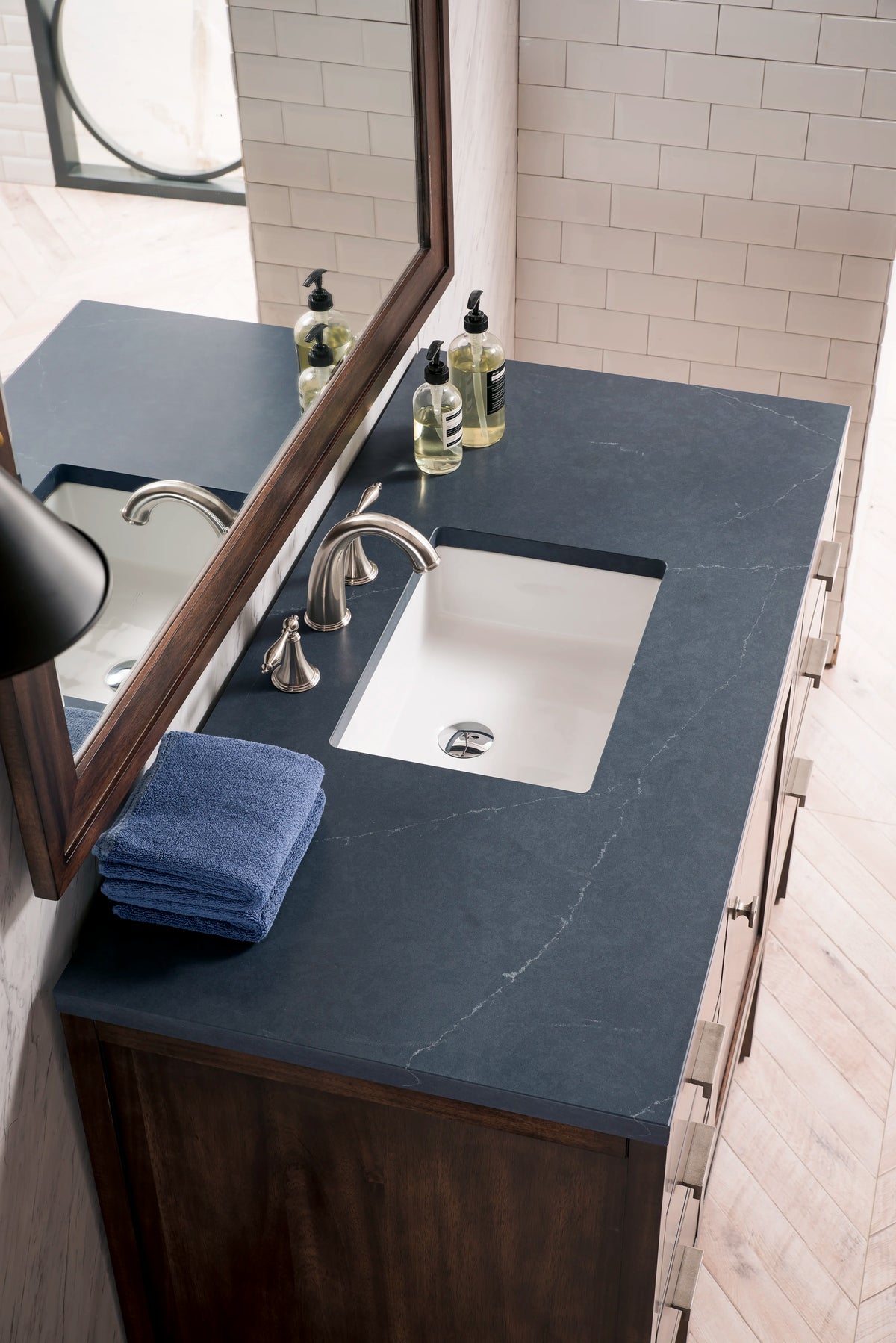 Addison 48" Single Vanity, Mid-Century Acacia w/ 3 CM Charcoal Soapstone Silestone Top, view 3