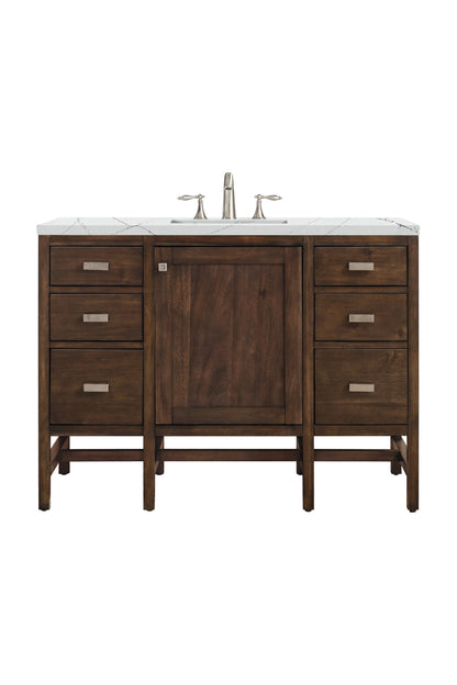 Addison 48" Single Vanity, Mid-Century Acacia w/ 3 CM Ethereal Noctis Silestone Top