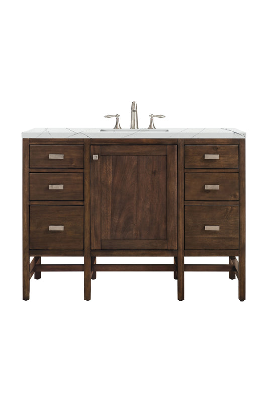 Addison 48" Single Vanity, Mid-Century Acacia w/ 3 CM Ethereal Noctis Silestone Top