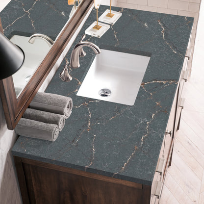 Addison 48" Single Vanity, Mid-Century Acacia w/ 3 CM Parisien Bleu Silestone Top, view 5