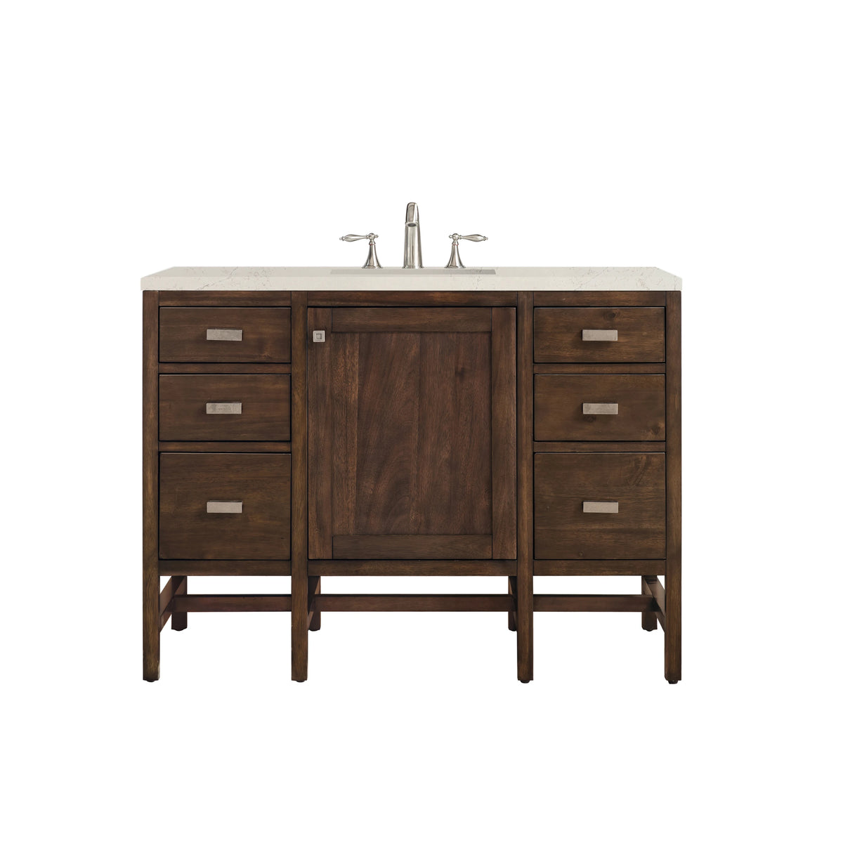 Addison 48" Single Vanity, Mid-Century Acacia, w/ 3 CM Siberian Silestone Top