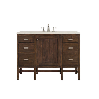 Addison 48" Single Vanity, Mid-Century Acacia, w/ 3 CM Siberian Silestone Top