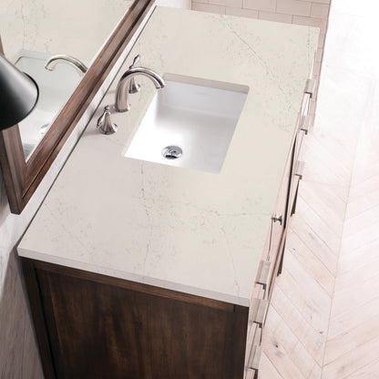 Addison 48" Single Vanity, Mid-Century Acacia, w/ 3 CM Siberian Silestone Top, view 4