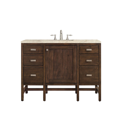 Addison 48" Single Vanity, Mid-Century Acacia, w/ 3 CM Tajnar Eclos Top