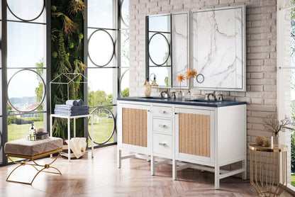 Renovate for Less Atlanta Addison 60" Double Vanity, Glossy White w/ 3 CM Charcoal Soapstone Silestone Top, view 6