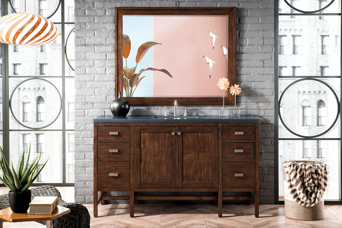 Addison 60" Single Vanity, Mid-Century Acacia w/ 3 CM Charcoal Soapstone Silestone Top, view 2