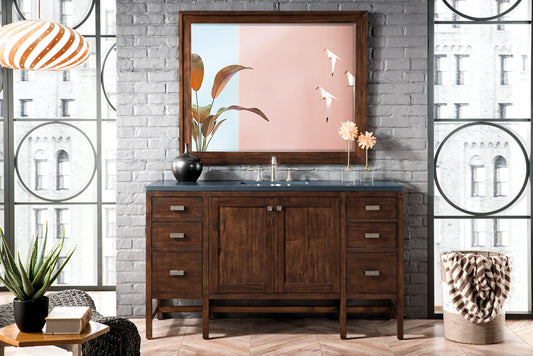 Addison 60" Single Vanity, Mid-Century Acacia w/ 3 CM Charcoal Soapstone Silestone Top, view 2