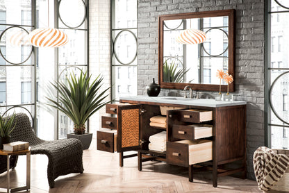 Addison 60" Single Vanity, Mid-Century Acacia w/ 3 CM Ethereal Noctis Silestone Top, view 4