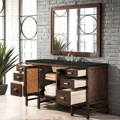 Addison 60" Single Vanity, Mid-Century Acacia, w/ 3 CM Phantome Eclos Top, view 3