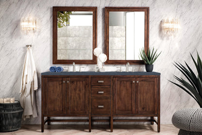 Addison 72" Double Vanity, Mid-Century Acacia w/ 3 CM Charcoal Soapstone Silestone Top, view 2