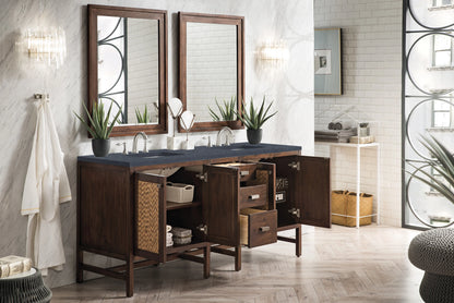 Addison 72" Double Vanity, Mid-Century Acacia w/ 3 CM Charcoal Soapstone Silestone Top, view 4