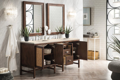 Renovate for Less Atlanta Addison 72" Double Vanity, Mid-Century Acacia w/ 3 CM Eternal Marfil Silestone Top, view 4